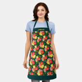 Levendige  tropische bloemen schort (Gedragen)