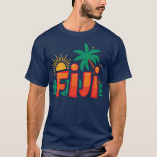 Levendige Tropische Grafische Zomer Zonneschijn T- T-shirt