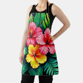 Levendige Tropische Hibiscus Kunst Schort (Insitu)