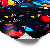 Levendige tropische vogelmuurkunst in expressionis perfect poster (Hoek)