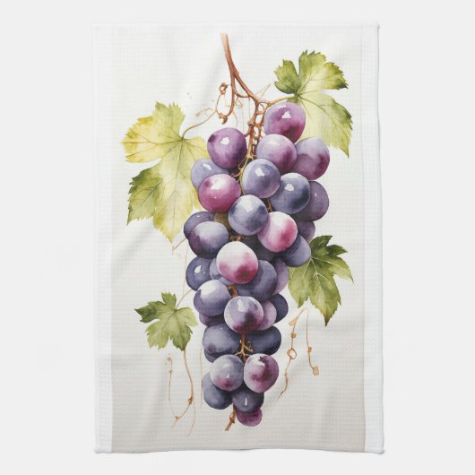 Levendige tros druiven theedoek (Verticaal)