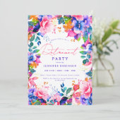 Levendige Tuin Bloemen Pensioen Partij Kaart (Staand voorkant)