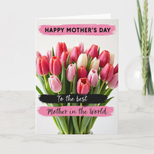 Levendige Tulp Moeders Kaart