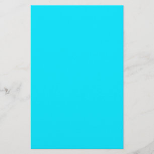 Levendige Turquoise Sky Blue Color past deze aan Briefpapier