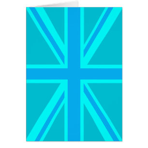 Levendige Turquoise Union Jack Britse Vlag