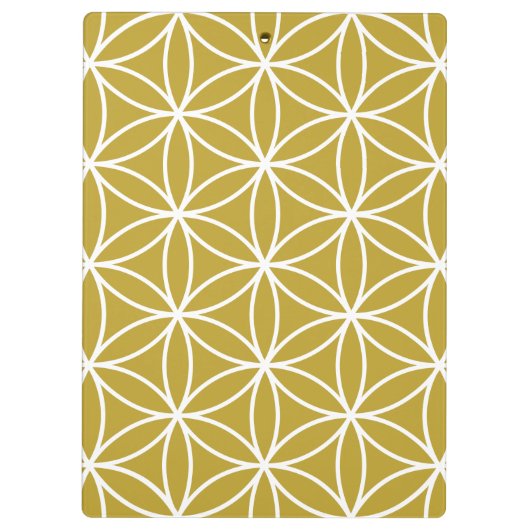 Levendige (tweerichtings) grote PTN White en Gold  Klembord (Achterkant)