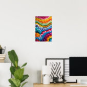 Levendige Twisted Strands of Fiber Poster (Thuiskantoor)