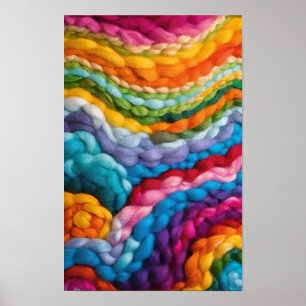 Levendige Twisted Strands of Fiber Poster
