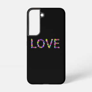 Levendige typografie Inspirerend Vrede Liefde Te Samsung Galaxy Hoesje