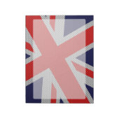 Levendige Union Jack op Koolstofvezel Stijl Print Notitieblok (Gedraaid)