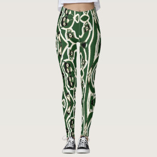 Levendige veelkleurige "Ratti_Creative_Arts" Leggi Leggings