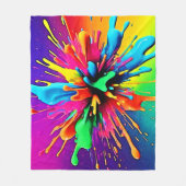 Levendige verf explosie ontwerp fleece deken (Voorkant)