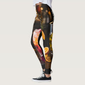 Levendige Vibes All-over-Print Leggings Verduister (Links)