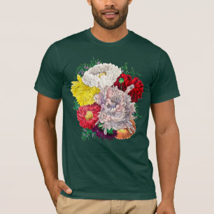 Levendige Vintage Botanische Wilde Bloemen Boeket T-shirt