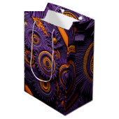 Levendige Violet African Luxe Medium Cadeauzakje (Voorkant Gekanteld)