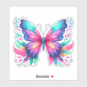 levendige vlinder sticker (Vel)