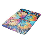 Levendige vlinderkunst badmat (Gekanteld)