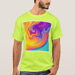 Levendige vloeistofkunststroom t-shirt