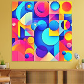 Levendige vormweergave canvas afdruk (Insitu (Woonkamer))