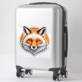 Levendige Vossen Kop Sticker (Koffer)