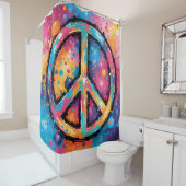 Levendige vrede douchegordijn (In situ)