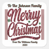 Levendige vrolijke kerst Sticker (Voorkant)