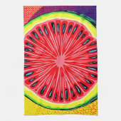 Levendige Watermeloen Pop Art Theedoek (Verticaal)