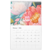 Levendige Waterverf bloemen maximalist 2025 Kalender (Feb 2026)