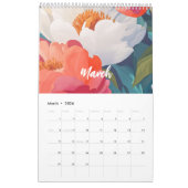 Levendige Waterverf bloemen maximalist 2025 Kalender (Mar 2026)