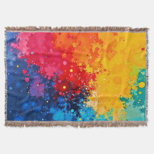 Levendige Waterverf Chaos Kunst Deken