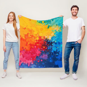 Levendige Waterverf Chaos Kunst Fleece Deken
