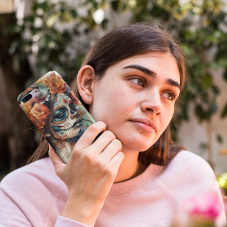 Levendige Waterverf Dia de los Muertos Catrina iPhone 11 Hoesje