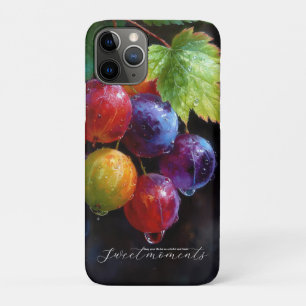 Levendige Waterverf Druiven en Dauwdruppels iPhone 11 Pro Hoesje