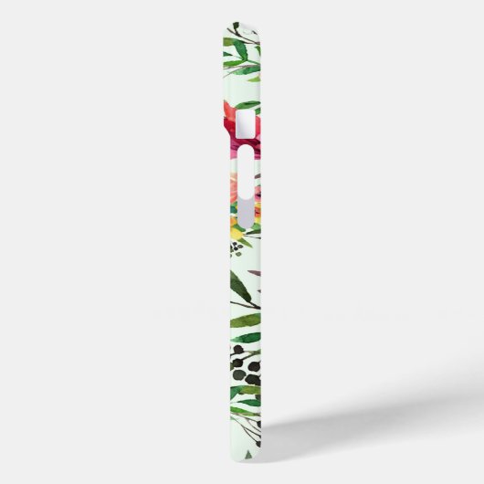 Levendige Waterverf Floral  Monogram Case-Mate iPhone Case (Achterkant / Links)