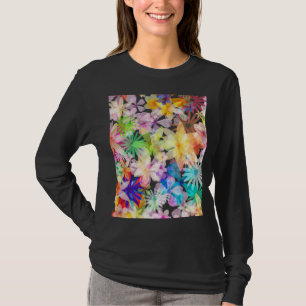 Levendige Waterverf Floral Symphony T-shirt