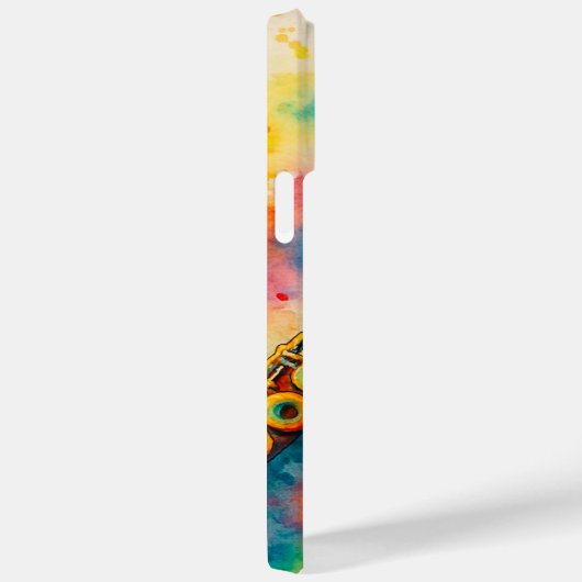 Levendige Waterverf Fluit Custom Case-Mate iPhone Case (Achterkant / Rechts)