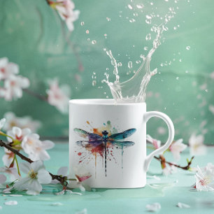 Levendige Waterverf libel Koffiemok