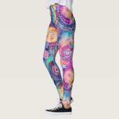 Levendige Waterverf Mandala Leggings (Links)