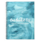 Levendige Waterverf Onze Bucket List Couple Keepsl Notitieboek (Voorkant)