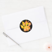 Levendige Waterverf Splash Dog Paw Print Ronde Sticker (Envelop)