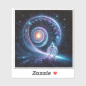 Levendige Waterverf van een paard dat loopt bij zo Sticker (Vel)