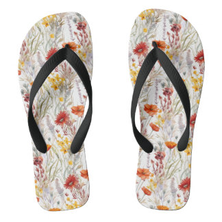 Levendige Waterverf woestijnbloempatroon Teenslippers