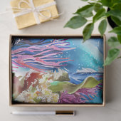 Levendige Waterverf Zee Schildpad Decoupage Tissuepapier (Geschenk)