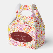 Levendige Waterverven Zomertulp Bloemen Bruiloft Bedankdoosjes (Voorkant Zijde)