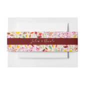 Levendige Waterverven Zomertulp Bloemen Bruiloft Uitnodigingen Wikkel (Voorkant Voorbeeld)