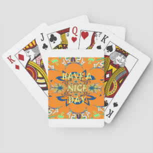 Levendige wensen: heb een mooie dag Art Print Desi Pokerkaarten