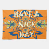 Levendige wensen: heb een mooie dag Art Print Desi Theedoek (Horizontaal)