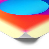 Levendige wervelende Abstracte kunst Poster (Hoek)