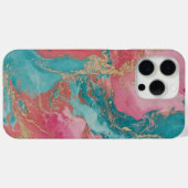 Levendige wervelende kleuren met gouden accenten Case-Mate iPhone case (Achterkant (horizontaal))