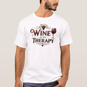 Levendige WIJNTHERAPIE Mode Kunst T-shirt